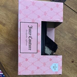 Juicy Couture Black and Silver Slippers